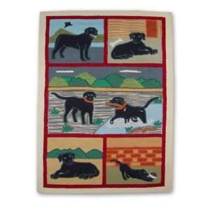  Patch Magic Small Black Lab Rectangular Rug, 33 Inch by 52 