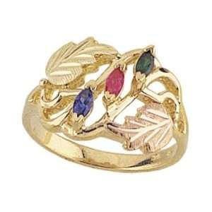  Black Hills Gold Mothers Ring   4 stones   G928 Jewelry