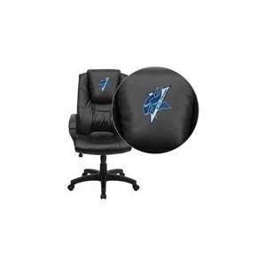   University Vikings Embroidered Black Leather Executive Office Chair