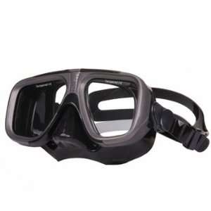  Dive mask tempered glass lens   Black Silicone Sports 