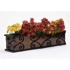  42 Inch Garden Gate Window Box Cage with Bronze Tone Liner 