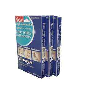 Viroxyn Cold Sore & Fever Blister Treatment 3 3 packs (9 Applications 