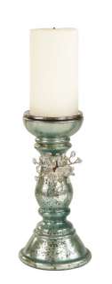 Christmas Holiday Mercury Glass Candle Holder Decor  