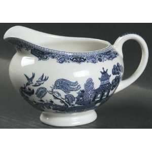   Willow Blue (England 1883 Backstamp) Creamer, Fine China Dinnerware