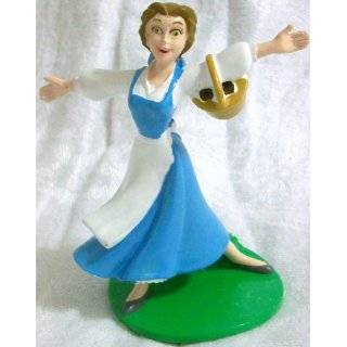 Disney Beauty and the Beast, 3 Plastic Pvc Belle Figure Doll Toy 
