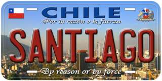 Chile 02 Santiago Car Auto Tag Novelty License Plate  