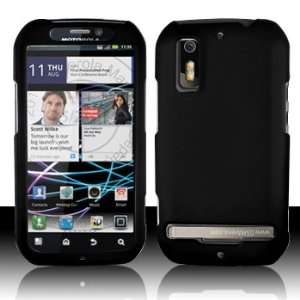 Motorola MB855 Photon 4G Electrify Plastic Rubberized Black Case Cover 