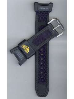 Casio 18mm Black Resin/Leather Watch Band 10036575  