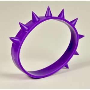  6pk Purple Rubber Spike Bracelet Wristband Cyber Goth 