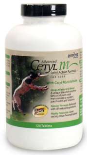 Cetyl M Advanced Joint Action for Dogs   Cetyl Myristoleate 120 