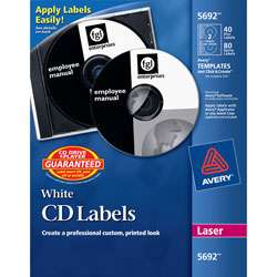 Avery White CD Labels for Laser Printers (5692)  