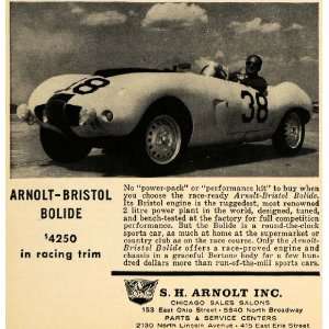  1959 Ad S. H. Arnolt Bristol Bolide Racing Car Vintage 