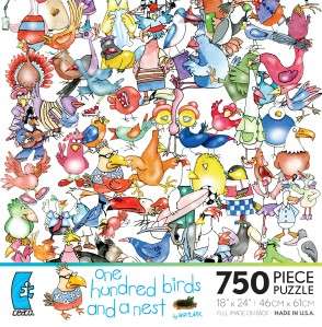 CEACO JIGSAW PUZZLE ONE HUNDRED BIRDS AND A NEST KEVIN WHITLARK  