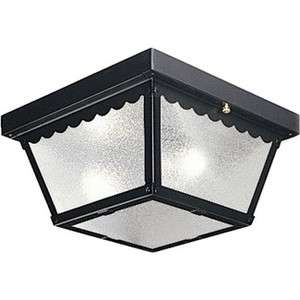 NIB Progress P5729 31 Black Flush Mount Outdoor Ceiling Light Fixture