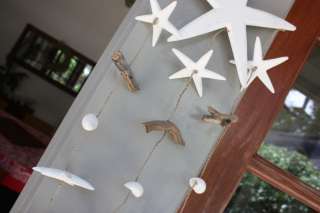 Hanging/Mobile Driftwood w/ white starfish   Coastal Decor  