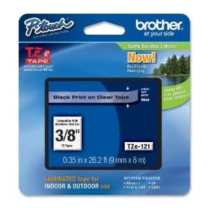  Brother P Touch PT 1650 Label Tape (OEM) 0.35 Black Print 