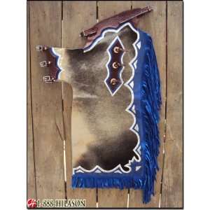 Bull Riding Soft Hair On Leather Rodeo Western Chaps  