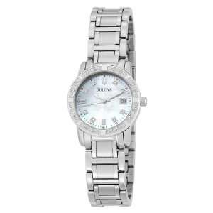   Bulova Womens 96R105 Diamond Accented Calendar Watch Bulova Watches