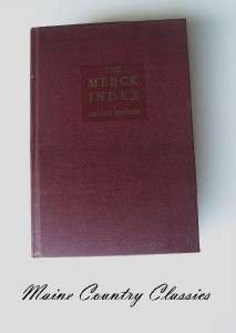 1968 Book THE MERCK INDEX Chemicals Drugs Encyclopedia  