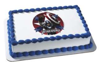 Captain America the First Avengers Edible Image Birthday Cake Topper
