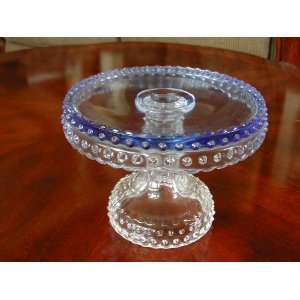   Glass Hobnail Cake Stand Plate Hand Made in Pa