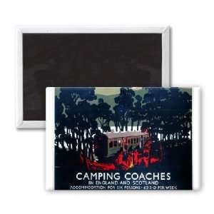  Campfire in the woods   camping coaches   3x2 inch Fridge 