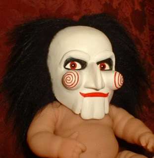 HAUNTED Saw Horror doll puppet EYES FOLLOW YOU OOAK  