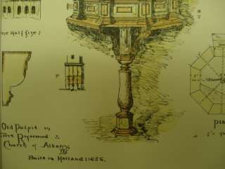Old Pulpit, Church of Albany, NY, 1885, Orig. Plan  