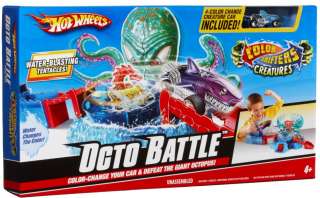 Hot Wheels Color Shifters Octo Battle Playset Water Blasting Toy Car 
