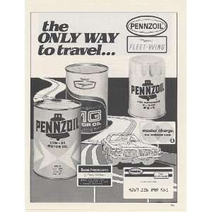  1973 Pennzoil Fleet Wing Motor Oil Cans Filter The Only 