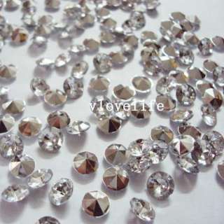1000 2ct 8mm Silver Diamond Wedding Confetti Decoration  