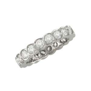   size 13.75 14K White Gold Full Carat Diamond Eternity Ring Jewelry
