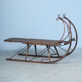 Whimsical Antique Sleigh Coffee Table c.1900  