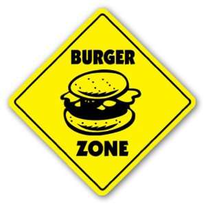  BURGER ZONE  Sign  hamburger signs cart stand ham neon 