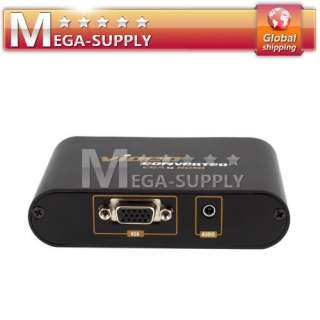 PC Laptop VGA + 3.5mm Audio Signal To HDTV HDMI Converter Adapter 