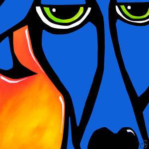 HUGE BLUE DOG ABSTRACT PAINTING ORIGINAL MODERN CONTEMPORARY ART by 