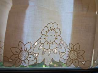 Embroidery Sunflower Cafe / Kitchen Curtain Trim 155x38  
