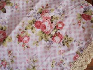 Rosary AtHome Pink Rose Cotton Kitchen Curtain 45x146cm  