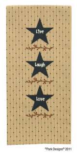  Live Laugh Love Cotton Appliqued Kitchen Dish Towel 18x 28  