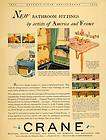 1930 Ad Crane Bathroom Fixtures Valves Illustration   O