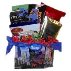 Chicago Sampler Basket with Chicago themed treats (Chicago Chocolate 