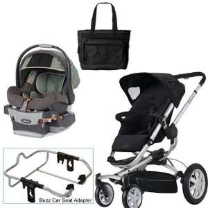   Buzz 4 Travel System with Chicco Adventure Car Seat Diaper Bag Baby