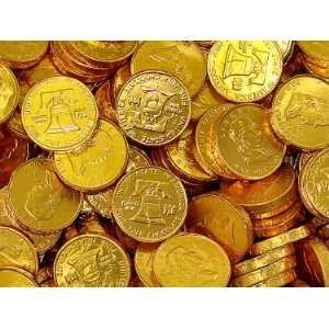 Chocolate Foil Coins   Gold, Small, 1.00 inches, 5 lb bag  