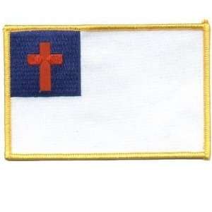  BACK PATCH LARGE CHRISTIAN FLAG Nice Biker Vest Patches 