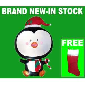 Christmas Inflatable Decorations   6 Tall Egg Noggins Penguin Outdoor 