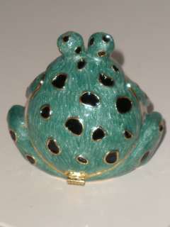 Big Gut Frog  Swarovski Crystal Jewelry Trinket Box  