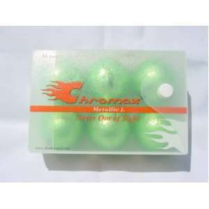  Chromax Brilliant Metallic GREEN Golf Balls   6 Pack 