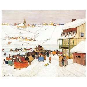  Clarence Alphon Gagnon   Horse Race In Winter