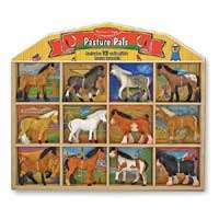 Melissa and Doug Fold & Go Mini Stable + 12 Horse Pals  