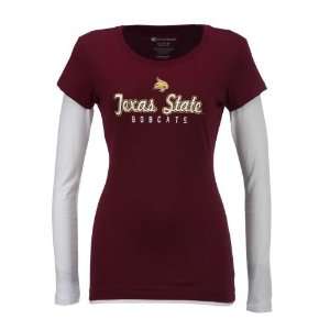   Colosseum Athletics Texas State Fiesta Double Layer T shirt Sports